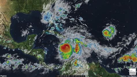 Weather Channel Caribbean Satellite Map Time Zones Map