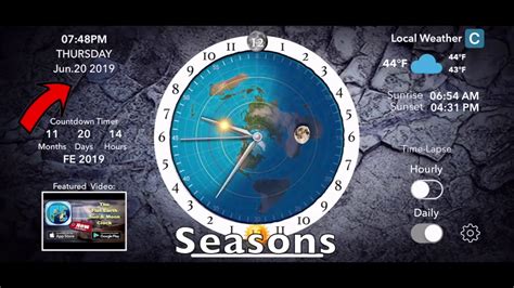 The Flat Earth Sun Moon Clock App Version 1 2 1 Youtube