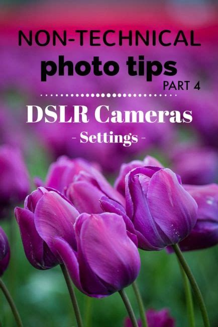 Non Technical Photo Tips Part Settings For Dslr Cameras Dslr