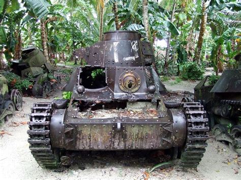 Japanese Tank On Chuuk Truk Atoll In Micronesia A Relic Of World War