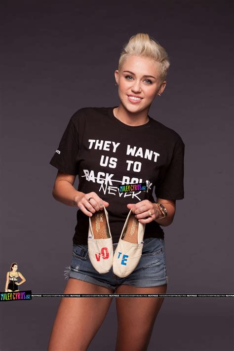Miley Cyrus Rock The Vote Photoshoot 2012 Gotceleb