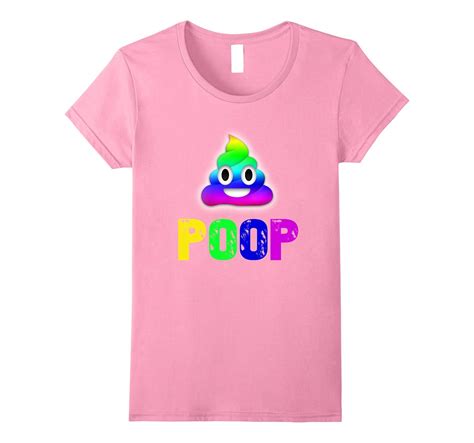 Poop Rainbow Emoji Face Tee Shirt