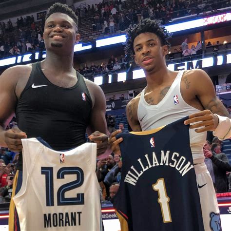 Zion Williamson Swaps Jerseys With Ja Morant After Dominating Grizzlies