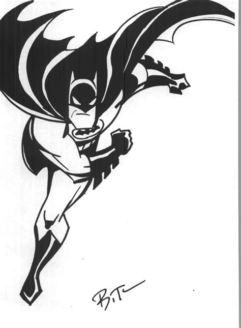 Batman Sketch In Jared Simmonss Timm Bruce Comic Art Gallery Room