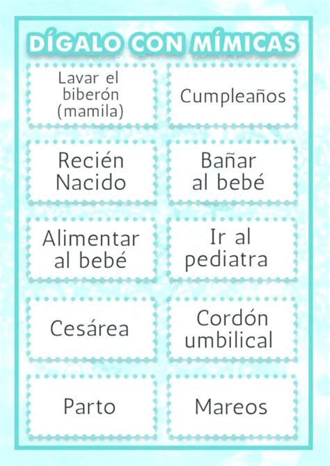 Mímicas Juegos Para Baby Shower Mixto Modernos 40 Ideas De Juegos