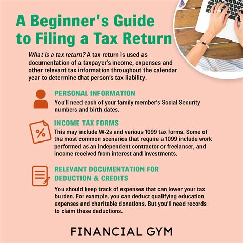 A Beginners Guide To Filing A Tax Return