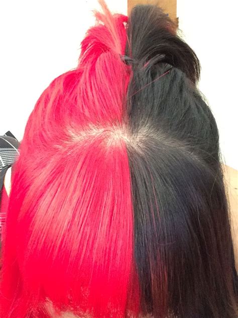 We did not find results for: Half black and half red I did on myself. | Long hair ...