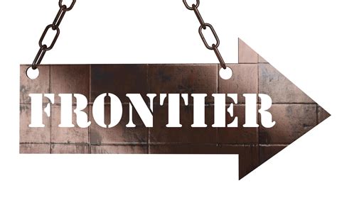 Frontier Word On Metal Pointer 6383726 Stock Photo At Vecteezy