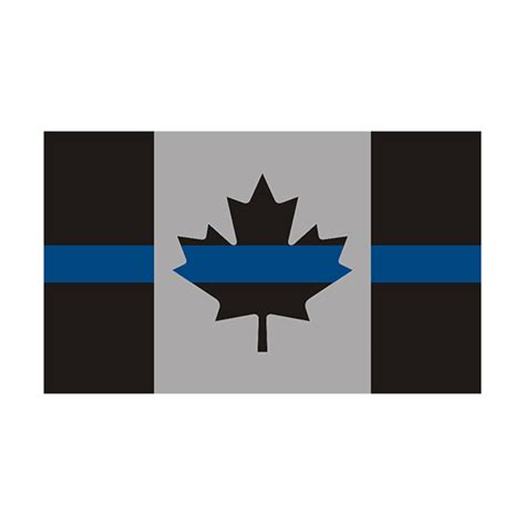 Thin Blue Line Canada Subdued Flag Canadian Police Sticker Decal