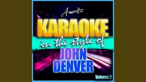 sweet surrender in the style of john denver karaoke version youtube