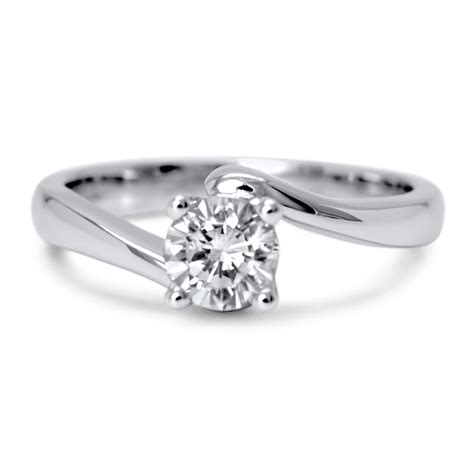 Bypass Solitaire Engagement Ring Engagestudio