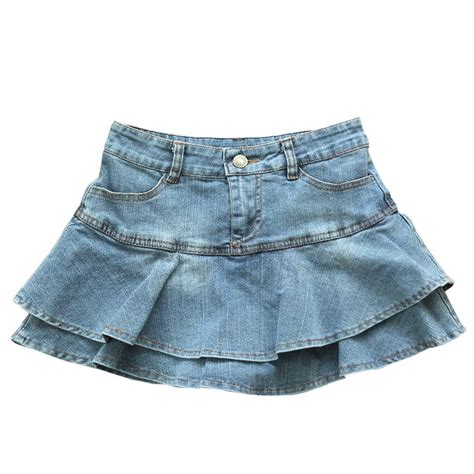 AliExpress Social Y2k Denim Skirt A Line Denim Skirt Y2k Jean Skirt