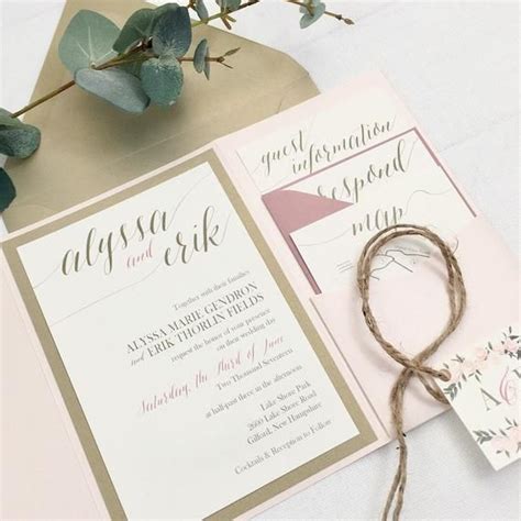 Blush And Gold Wedding Invitations Blush And Rose Wedding Invitations