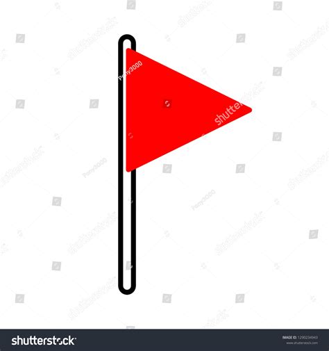 Flag Outline Icon Stock Vector Royalty Free 1290234943 Shutterstock