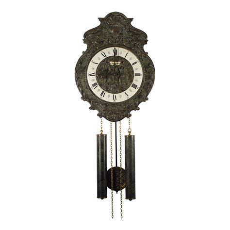 1972 Vintage Mechanical Wall Pendulum Clock With Two Weights From