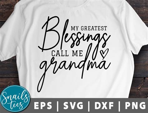 My Greatest Blessings Call Me Grandma Svg Png Dxf Mom Svg Etsy