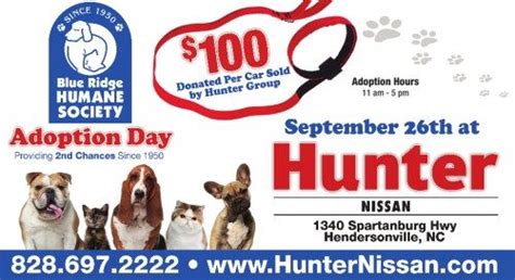 Adoption Event At Hunter Nissan Blue Ridge Humane Society