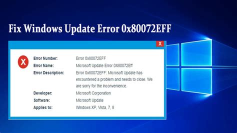 7 Effective Ways to Fix Windows Update Error 0x80072EFF