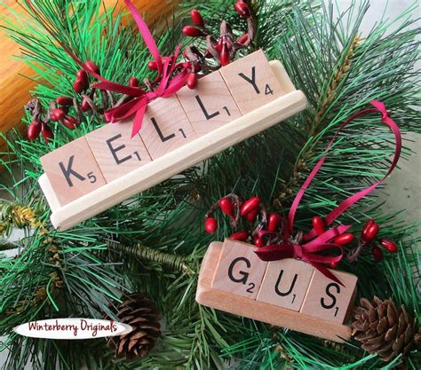 Personalized Scrabble Ornament With Tile Tray Stocking Etsy