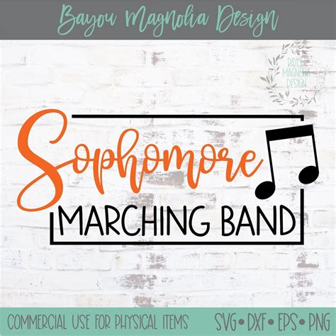 Marching Band Sophomore Svg Marching Band Svg Band Svg Etsy