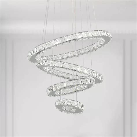 Maxax Light Unique Tiered Led Crystal Chandelier Yx Led