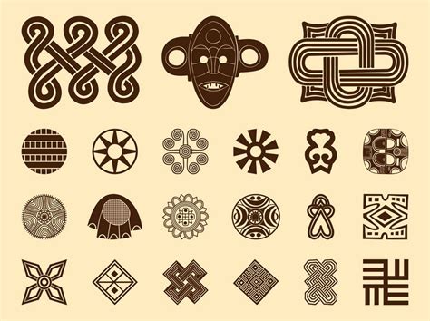 African Symbols Set African Symbols Vector Art Ancient Writing
