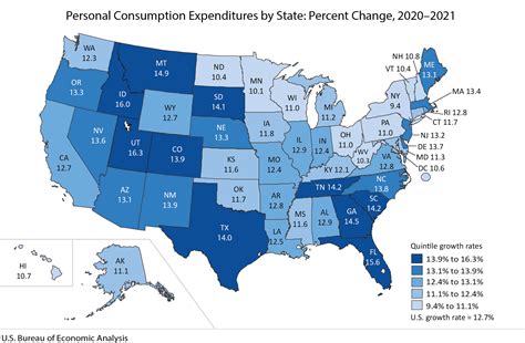 Personal Consumption Expenditures By State 2021 Us Bureau Of