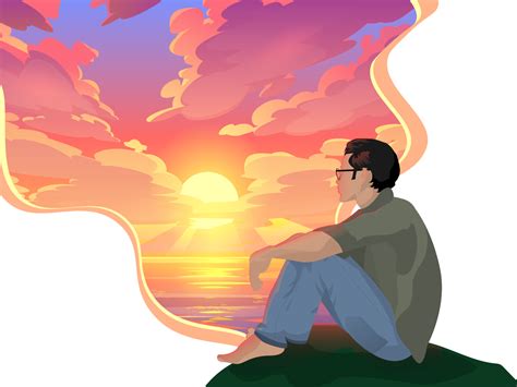 Sunset Illustration By Lateef Creation On Dribbble