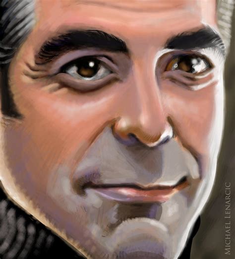 george clooney caricature by mikel1919 on deviantart