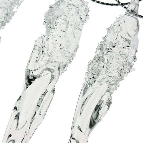 Trio Of Clear Glass Icicle Hangers