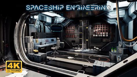 4k Spaceship Engineering Room Sci Fi Ambience For Relaxation Study