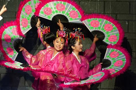 Korean Dance Buchaechum In Folklorama Editorial Image Image Of