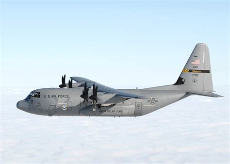 C 130j Flying During A Training Exercise