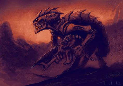 Tyranid Sketch By Ryan Lovelock Warhammer40k Termagant Warhammer