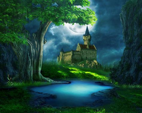 Full hd 3d background wallpaper images for desktop pc, laptop, mac, android phone, tablet, apple iphone, ipad and other deices. Castle in Enchanted Forest HD Wallpaper | Hintergrund ...
