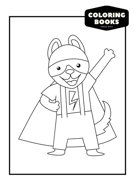 Superhero Animal Coloring Book 20 Printable Coloring Sheets Etsy