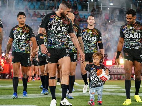 NRL 2020 Quaden Bayles Leads Indigenous All Stars Onto Field At Gold