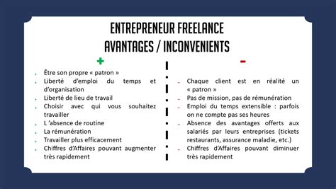Entrepreneur Freelance Avantages Et Inconvénients