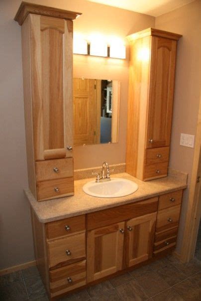 Learn how to choose the right materials, style and size for a vanity that fits your bathroom and works for your needs. Natural Hickory Bathroom Vanity | Natural Hickory Full ...