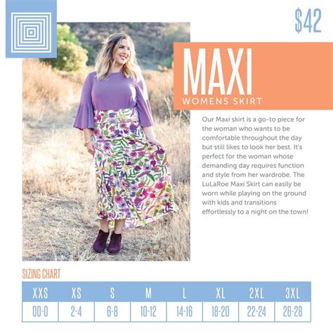 Womens Lularoe Maxi Skirt Size Chart Including 2018 Updated Pricing