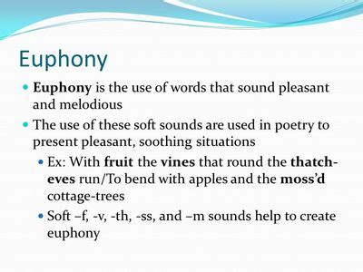 Example of euphony in poetry