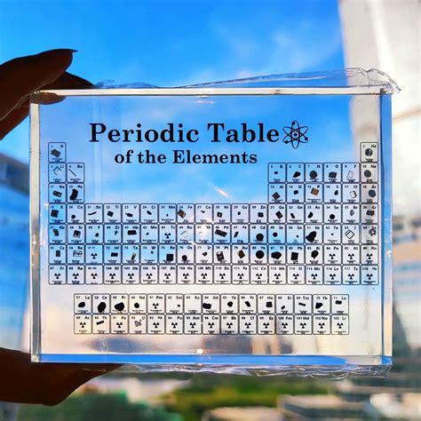 Buy Periodic Table With Real Elements Acrylic Periodic Table With
