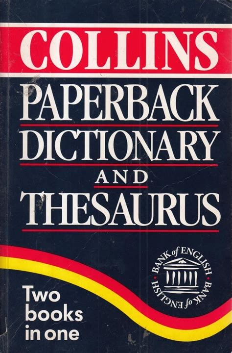 Collins Paperback Dictionary And Thesaurus - Two Books In One - Used Books