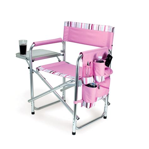 This folding chair has a very comfortable feel. Picnic Time Portable Folding Sports/Camping Chair w ...