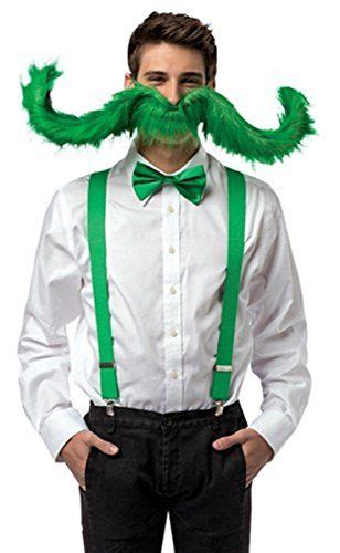Irish Goofy Green Super Stache Mustache Costume Accessory 30 Inch Best