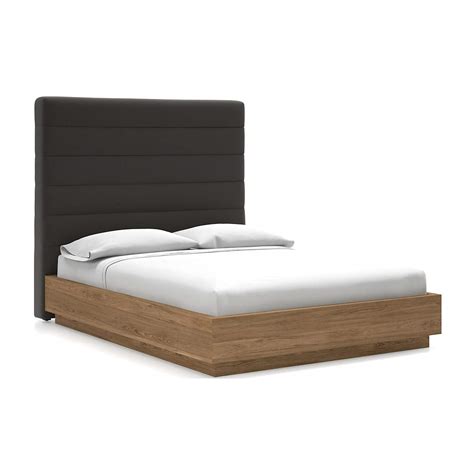 Danielle Queen Headboard With Batten Plinth Base Bed Carbon Crate