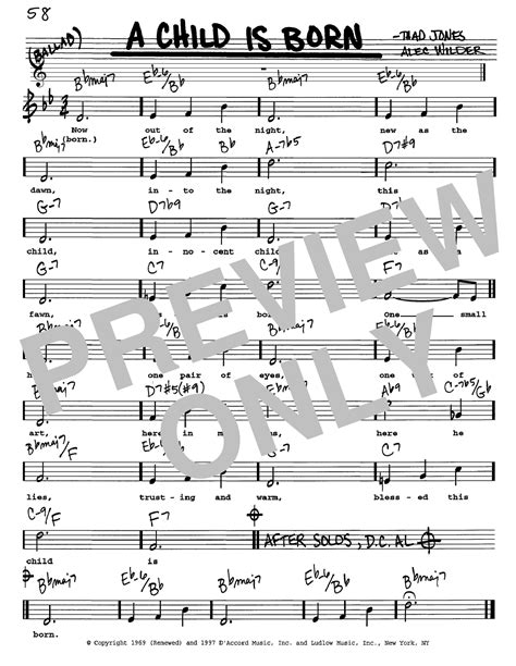 A Child Is Born Sheet Music Direct