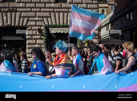 Rome Italy April 1st 2023 Young Transgender Men And Women Walked