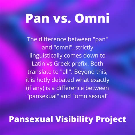Do You Think Theres A Difference Between Pansexual And Omnisexual Rpansexual
