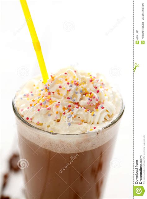 Ice Coffee With Whipped Cream Stock Photo Image 45161525